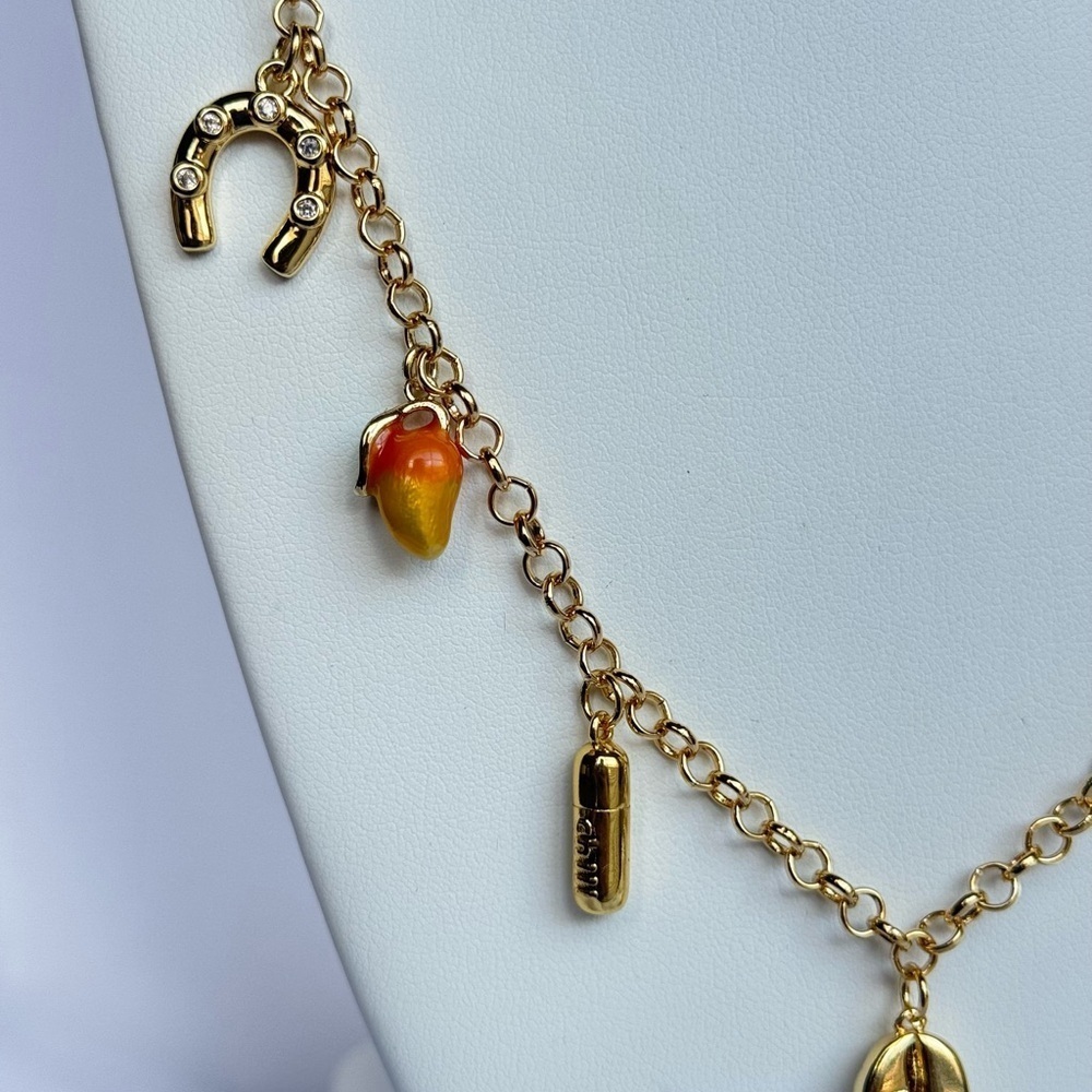 Gold Charms, Charm Necklace - Picture 4 of 6